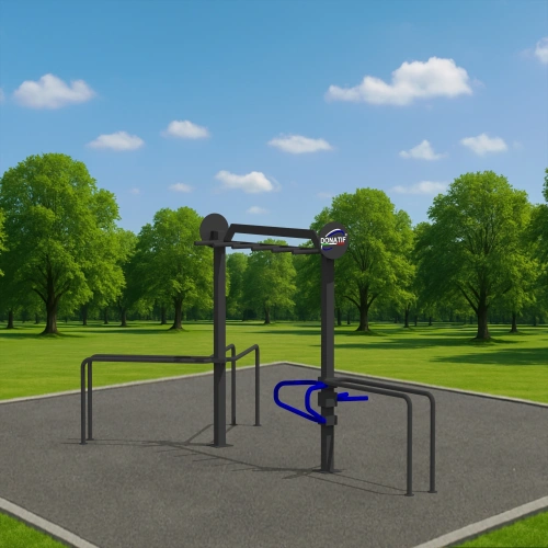 Calisthenics Rahmen mit parallelen Stangen - CH66 | Outdoor-Park - Blick ins Freie