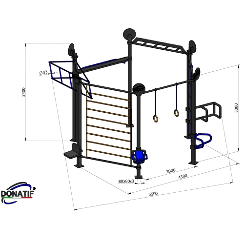 Functional Training Rahmen - CH67 | Calisthenics - Messungen