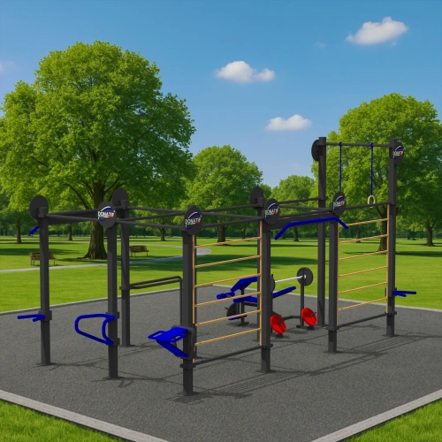 Structure de parcours de gymnastique suédoise - CH68 | Street Workout - Utilisation