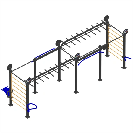 Struttura per Palestra Outdoor - CH70 | Street Workout - Visuale Totale