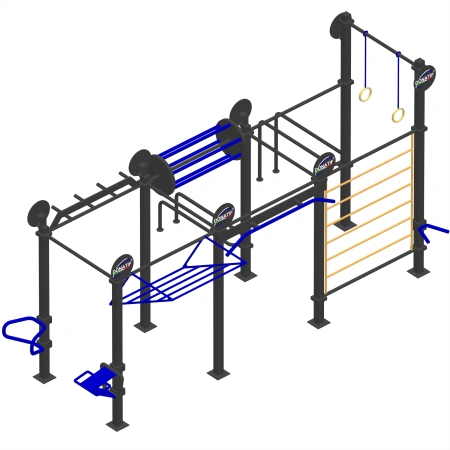 Estructura de Calistenia y Parkour - CH71 | Parque al aire libre - Vista total
