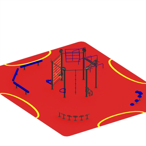 Structure avec sol en PVC et accessoires - CH72 | Extérieur - Vue latérale