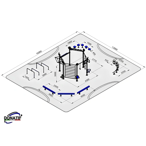 Struttura con Pavimento in PVC e Accessori - CH72 | Outdoor - Misure