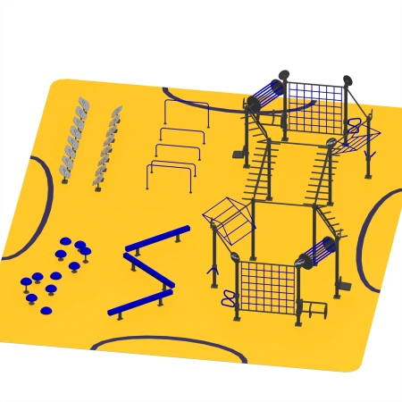 Structure d’expérience complète de gymnastique suédoise - CH73 | Extérieur - Vue totale