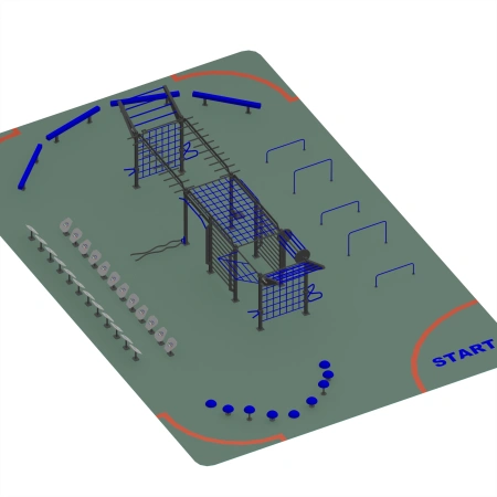 Structure avec barres parallèles basses et hautes - CH74 | Professionnel - Vue totale