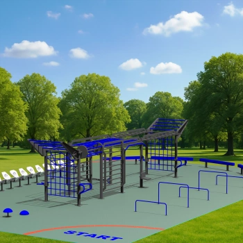 Structure with Low and High Parallel Bars - CH74 | Professional - Total View 2