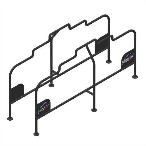 Barras paralelas de calistenia multinivel - CH81 | Street Workout - Vista lateral