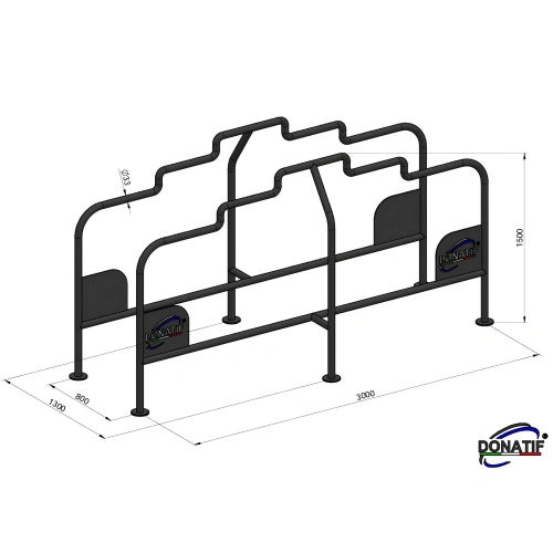 Parallele Calisthenics Multilivello - CH81 | Street Workout - Misure