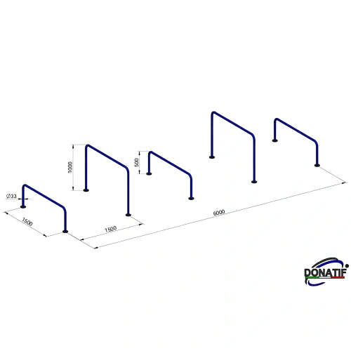 Parallele a Altezza Variabile - CH84 | Parco Outdoor - Misure