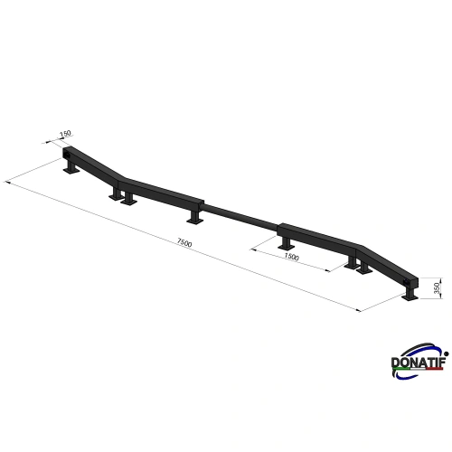 Poutre d’équilibre ondulée - CH85 | Street Workout - Mesures