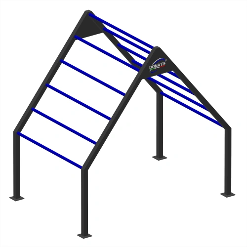 Structure pyramidale avec escaliers inclinés - CH86 | Extérieur - Vue latérale
