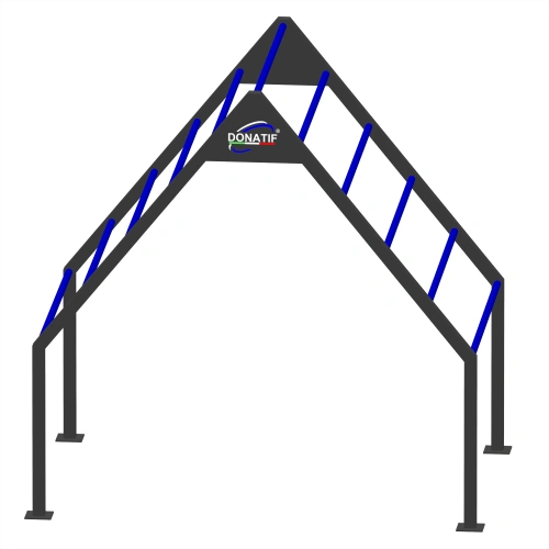 Struttura a Piramide con Scale Inclinate - CH86 | Outdoor - Visuale Frontale