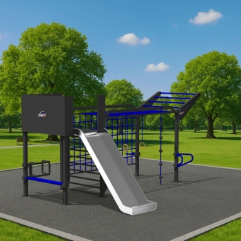 Calisthenics Structure with Slide - CH88 | Outdoor Park - Full View 2