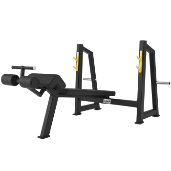 Flat Bench with Barbell Supports | Powerlifting - Full View