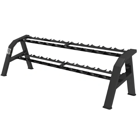 Hantelablage - 10 Paar | Fitnessraum - Seitenansicht