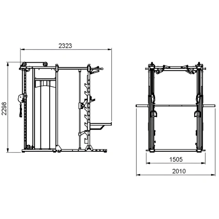 Rack Completo Palestra - MR85 | Pacco Pesi in Ghisa 150 Kg