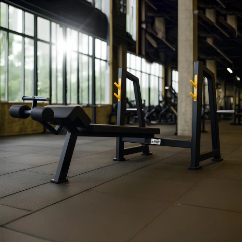 Banc plat avec supports d’haltères | Powerlifting - Utilisation