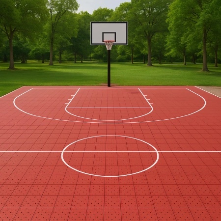 Ineinandergreifende Platte für Basketball - Dicke 1,3 cm | Außenbereich - Field View