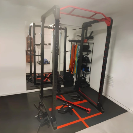 Rack with Lat Machine and Pulley - Accessories Included | Used - Full View