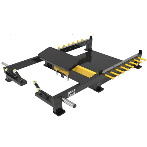 Máquina de glúteos profesional | Levantamiento de pesas - Gimnasio - Vista lateral