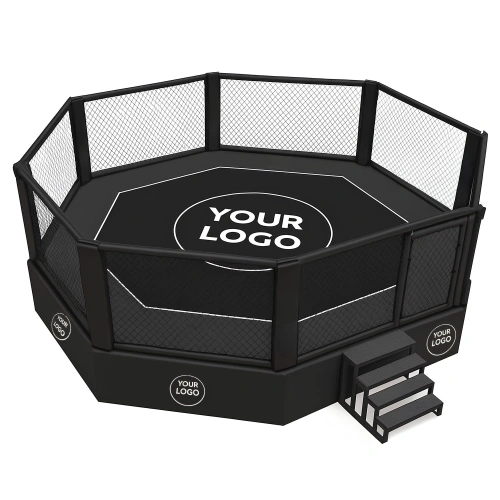 Lámina de jaula MMA con bordes perimetrales | Personalizable - Vista frontal