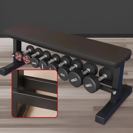 Panca Piana con Porta Manubri - Carico Max 320 Kg