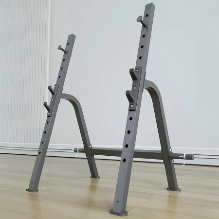 Rack de squat - Support de squat réglable - Salle de sport à domicile - Vue complète de la salle de sport