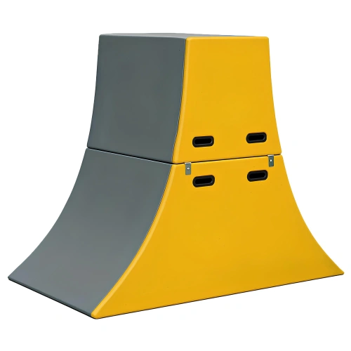 Obstáculo de entrenamiento de parkour de pared deformada - PK28 - Vista opuesta