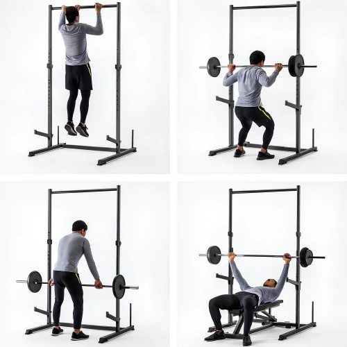 Half Rack con Barra Trazioni | Regolabile in...