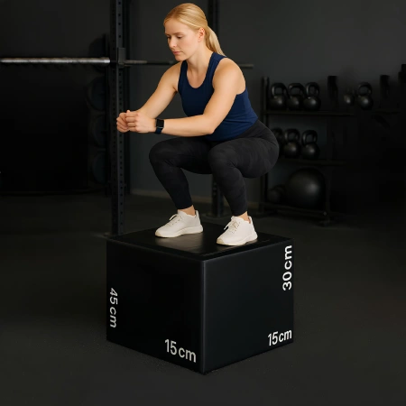 Kleiner Plyo Box Jump - Plyometrisch | Professionell - Vollständige Ansicht des Fitnessstudios