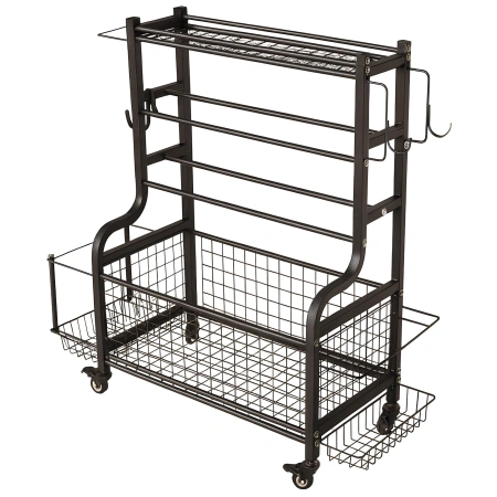 Rack multifonction - 4 étagères | Équipement de gym - Vue totale