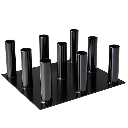 Soporte de barra vertical | Soporte para barra olímpica 50 mm - Rack de vista lateral