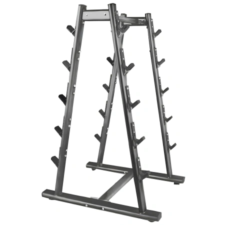 Selbsttragende Langhantelstütze - platzsparend | Fitnessraum - Blick auf die Geräte