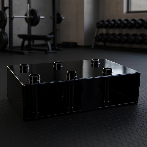 Rack d’haltères longs - 50 mm | Rimini Wellness - Vue d’utilisation