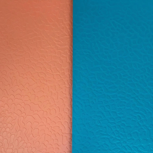 Suelo de voleibol de PVC - 8 mm de espesor | Exterior - Naranja y azul claro