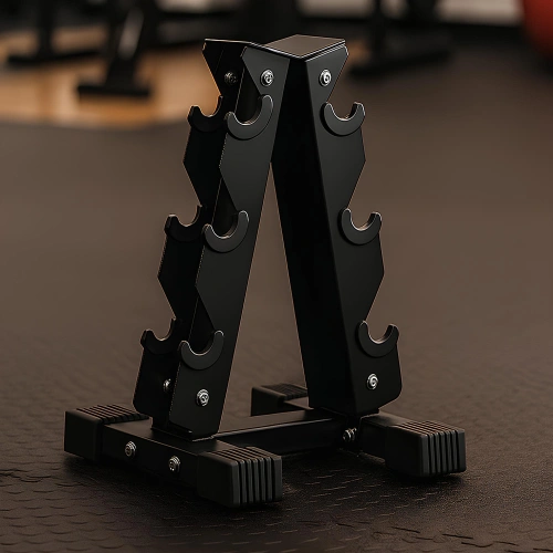 Support d’haltères vertical - Gain de place | 3 paires - Utilisation