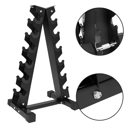 Rack vertical peu encombrant - 6 paires | Fitness - Voir le rack de pièces