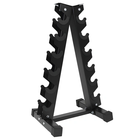 Rack vertical peu encombrant - 6 paires | Fitness - Équipement de vue latérale