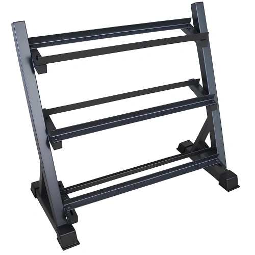 Rastrelliera Porta Manubri - 3 Ripiani | Home Gym - Visuale Laterale Attrezzo