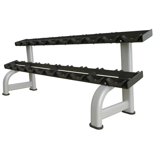 Dumbbell Rack a 2 Ripiani - Professionale | Palestra - Visuale Lato Destro