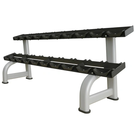 Dumbbell Rack with 2 Shelves - Professional | Gym - Right Side View