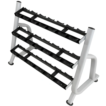 Dumbbell Rack with 3 Shelves - Professional | Gym - Full view of equipment