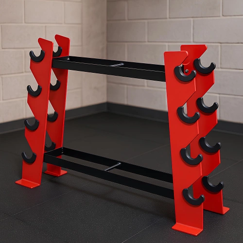 Multifunction Dumbbell Holder with 2 Shelves | Space-saving - Usage