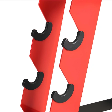 Multifunction Dumbbell Holder with 2 Shelves | Space Saver - Close-up view of the Support Hook