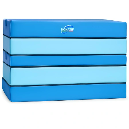 Caja de salto de parkour de 3 secciones - PK58 | Profesional - Vista de 5 secciones