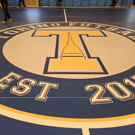 PVC Volleyball Flooring - 6 mm Thickness | Indoor - Logo View from Above