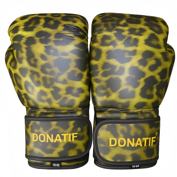 Leopard Design Boxing Gloves - GB18 | Professional - Full View