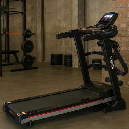 Tapis de course avec moniteur et Bluetooth - TR75 | Salle de sport à domicile - Vue sur la salle complète