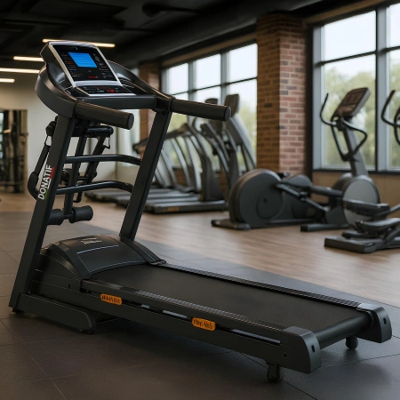 Cinta de correr que ahorra espacio con pantalla - TR125 | Gimnasio en casa - Vista completa de la habitación