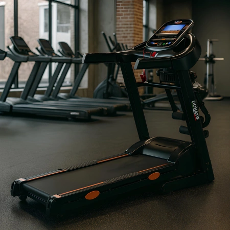 Cinta de correr eléctrica con pantalla azul - TR130 | Gimnasio en casa - Vista completa de la habitación